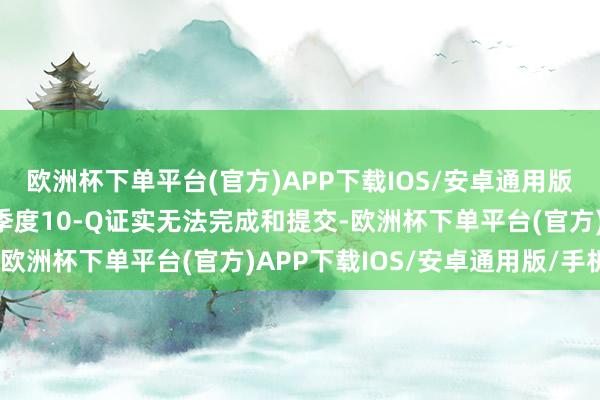 欧洲杯下单平台(官方)APP下载IOS/安卓通用版/手机版2025年第一季度10-Q证实无法完成和提交-欧洲杯下单平台(官方)APP下载IOS/安卓通用版/手机版