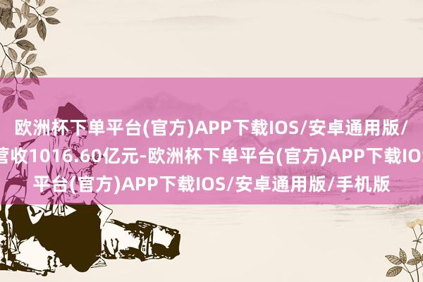 欧洲杯下单平台(官方)APP下载IOS/安卓通用版/手机版民生银行罢了营收1016.60亿元-欧洲杯下单平台(官方)APP下载IOS/安卓通用版/手机版